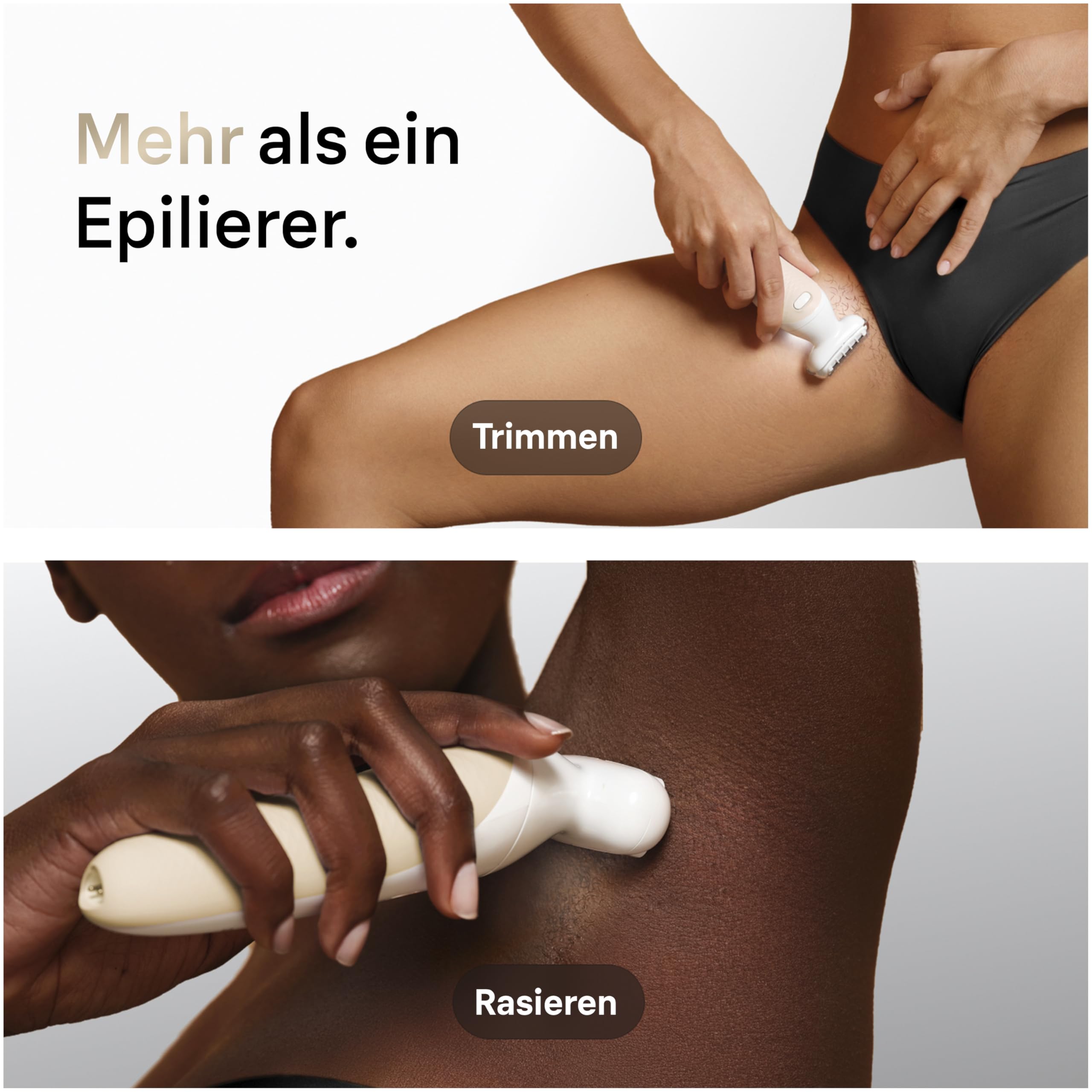 Damen-Epilierer Silk·épil 9 Flex 9-041 3D wasserfest kabellos mit flexiblem Epilierkopf 40 MicroGrip-Pinzetten Rasier- und Trimmeraufsatz