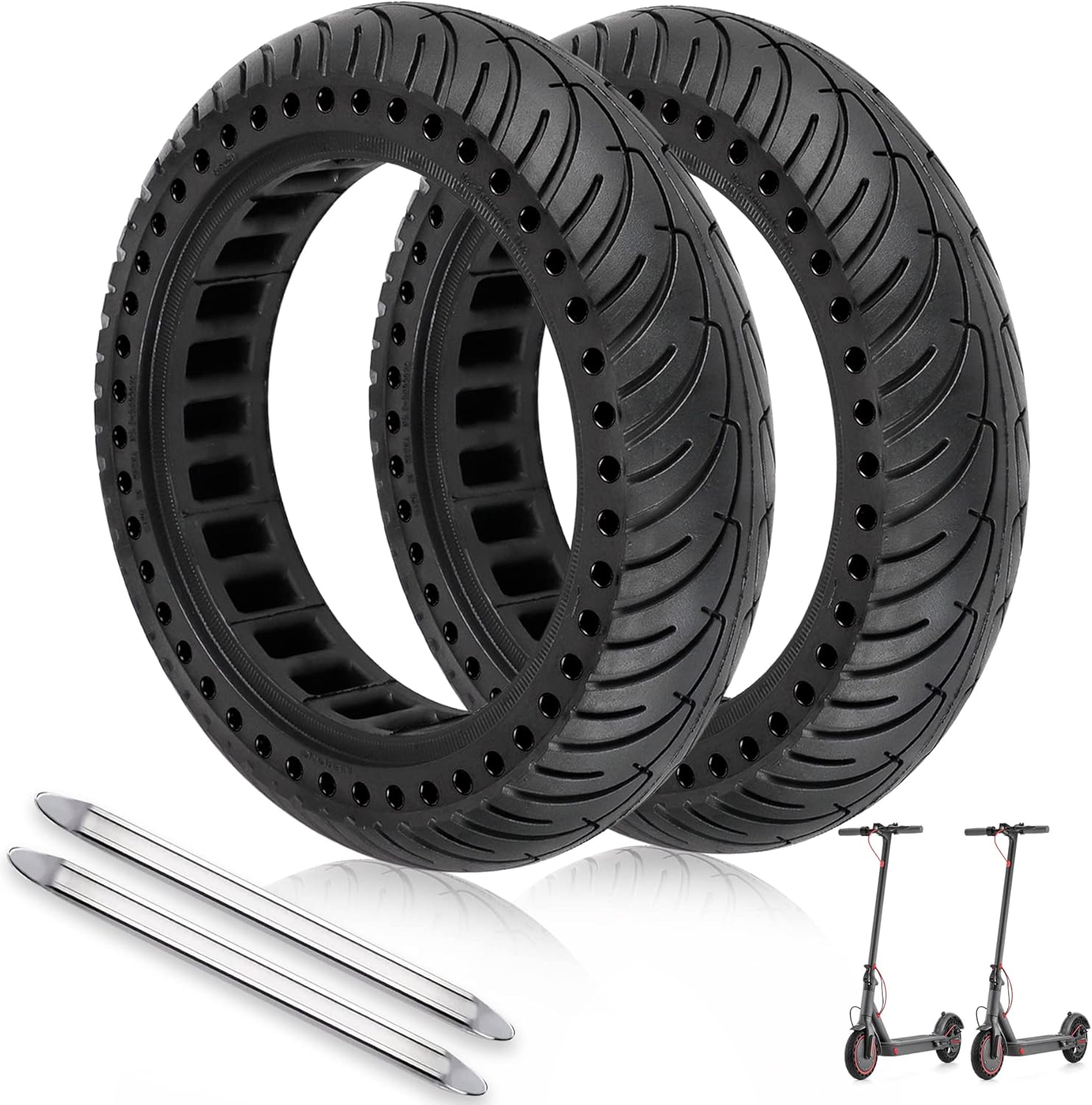 ANSENI Ruote Monopattino Electtrico gomme monopattino 8 1/2x2 Per Xiaomi scooter,Antiscivolo ed elastico,Ruota di ricambio anti-foratura compatibile con Xiaomi scooter elettrico M365/M365 Pro/Pro 2,1S