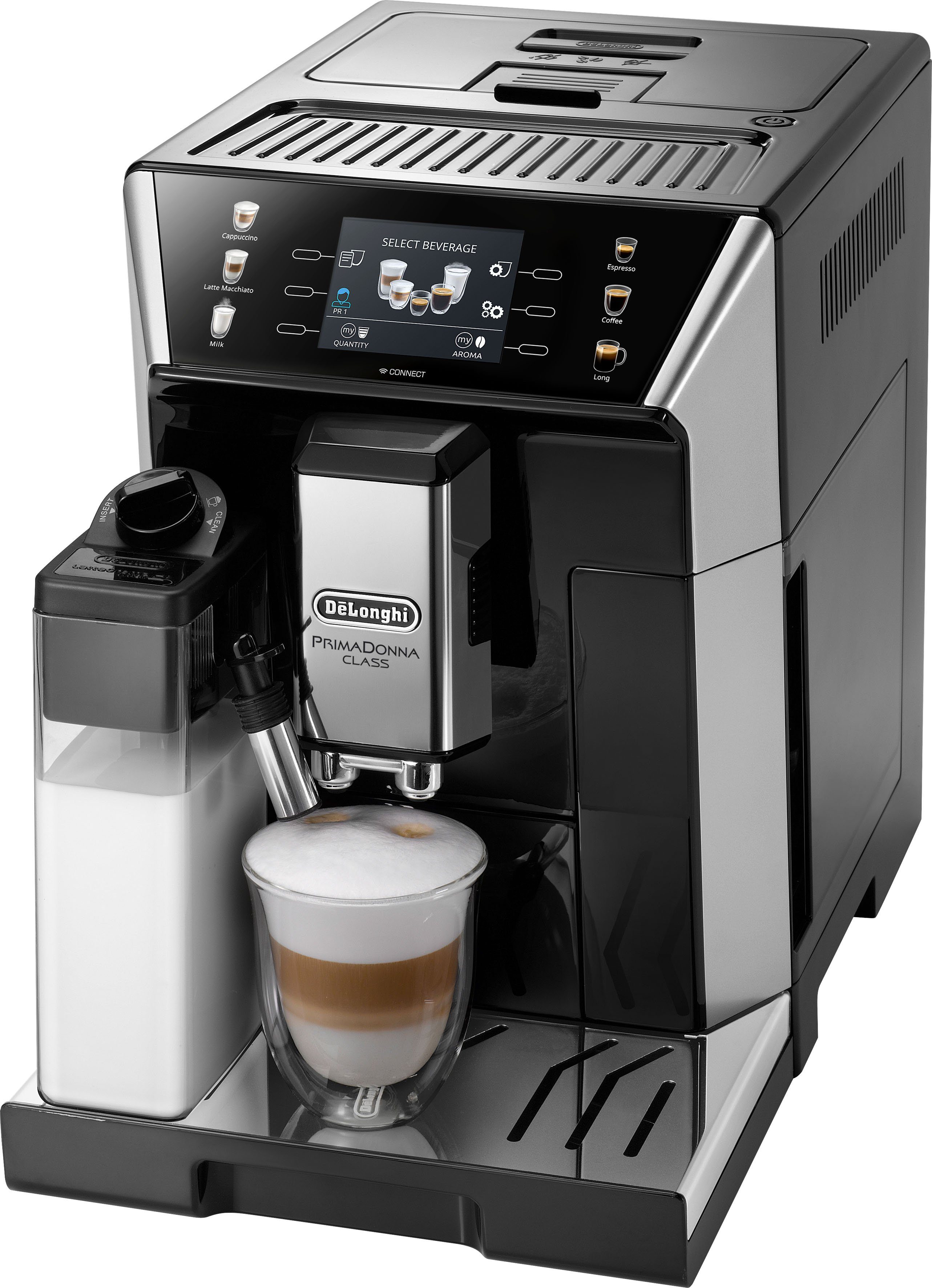 Kaffeevollautomat PrimaDonna Class ECAM550.65.SB - Perfekter Milchschaum + Gratis Kaffee