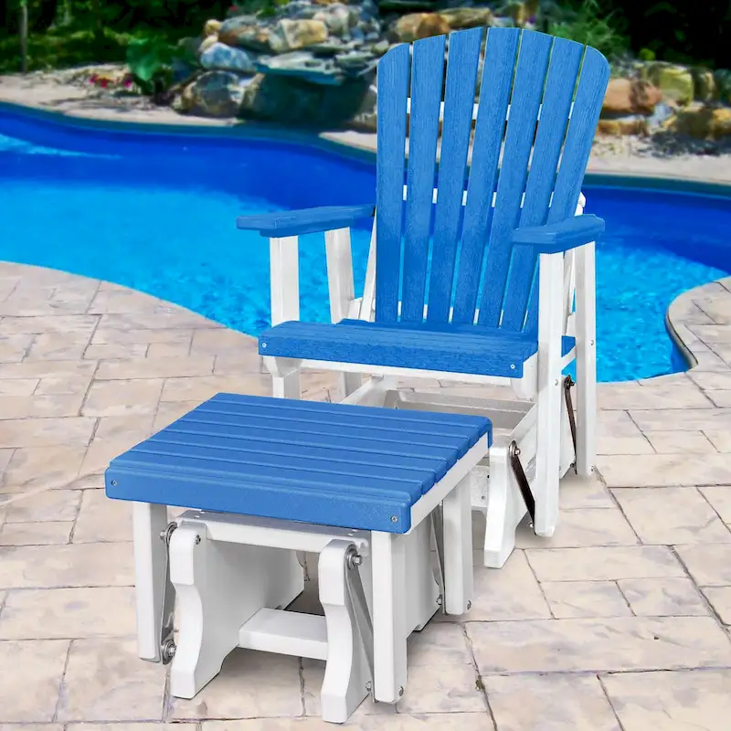 American Furniture Classics Fan Back Glider and Ottoman Glider, Made in the USA