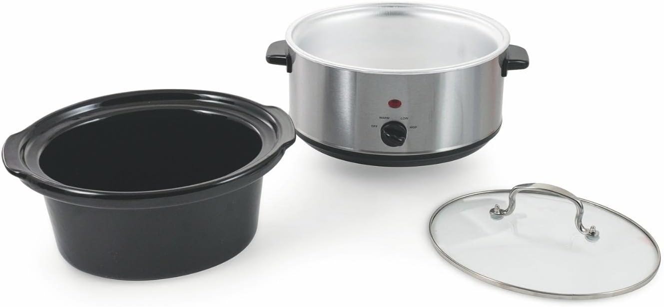 Galileo Casa 2187876 pentola elettrica Slow Cooker 3.5lt 200w Acciaio, Argento