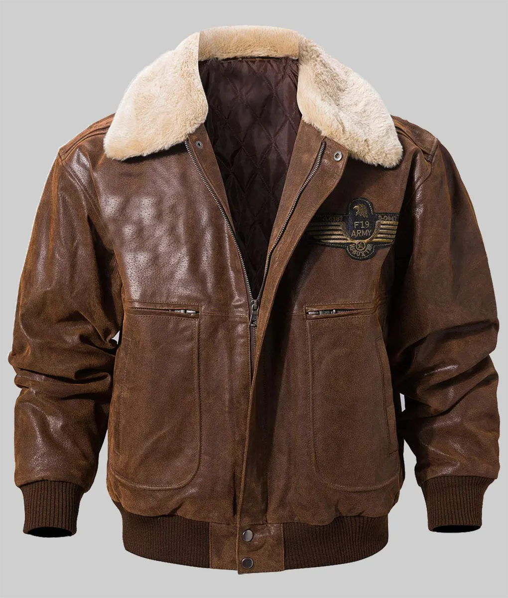 Richard Brown Leather Aviator Jacket