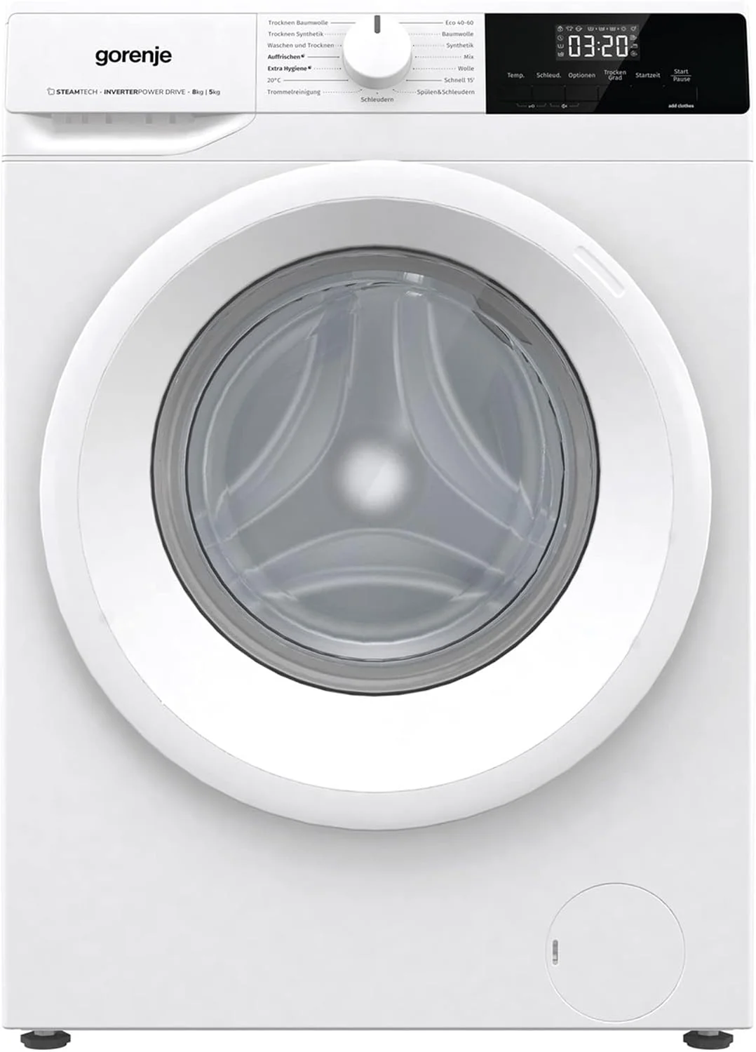 Gorenje W3D2A854ADPS /DE Waschtrockner 8kg waschen / 5kg trocknen AquaStop 15 Programme LED Display Überlaufschutz Wäschenachlege Funktion