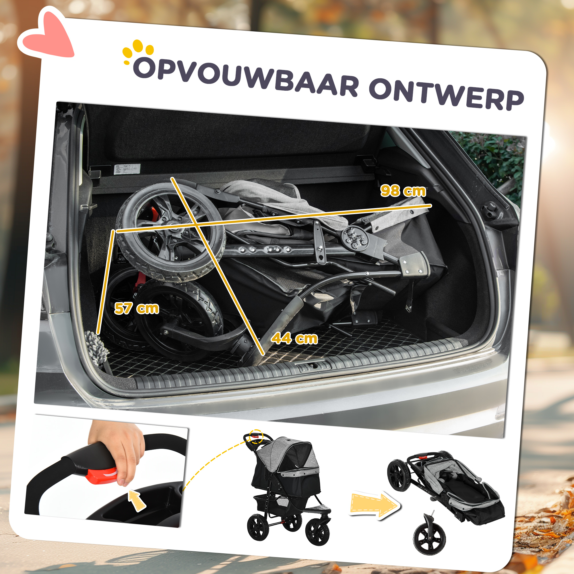 huisdierentrolley hondenbuggy hondenkar