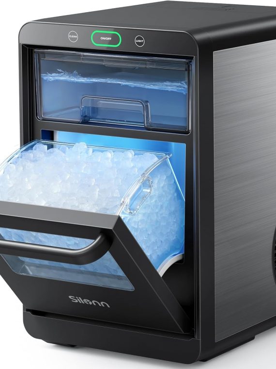 GE Profile Opal Nugget Ice Maker, Countertop Pebble Ice Machine, 44 lbs/Day, Pull Out Water Tank, Removable Basket, Stainless Steel