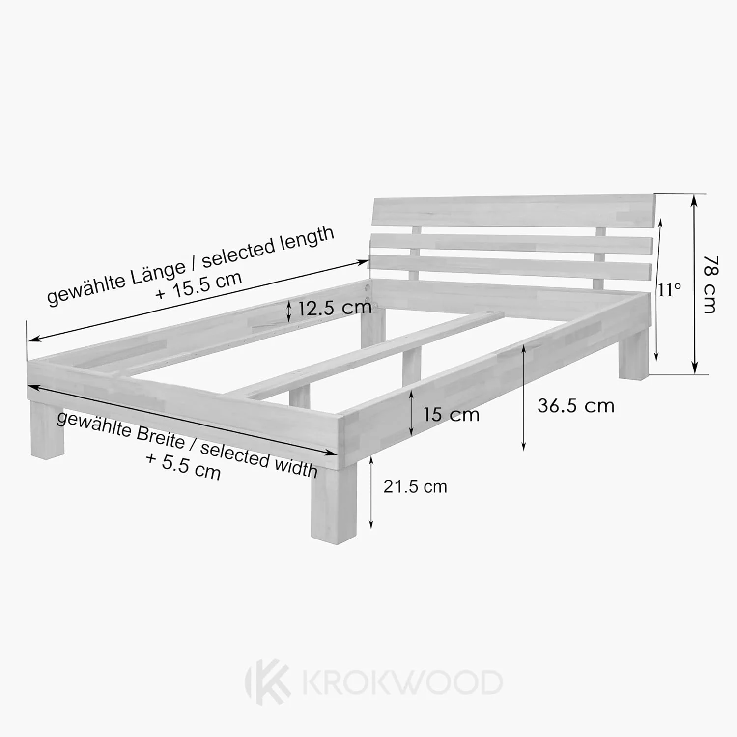 Krok Wood Julia Massivholzbett