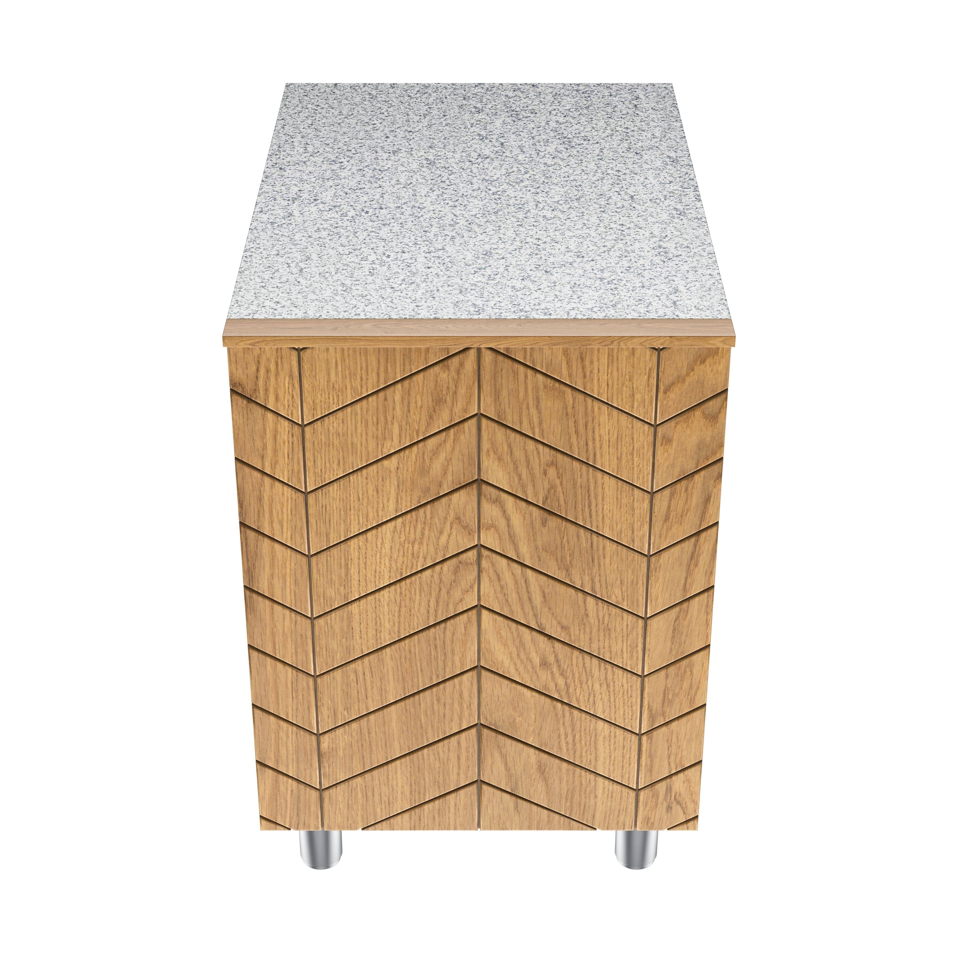 Pizzaofen Kassentisch Premium 60 x 85 x 87 cm grauer Granit LED