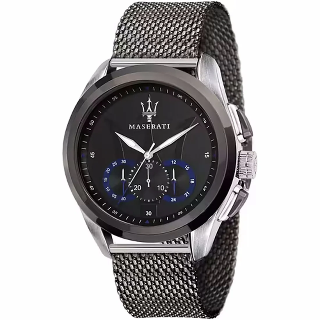 Orologio Maserati Traguardo crono bracciale in maglia IP grigio R8873612006
