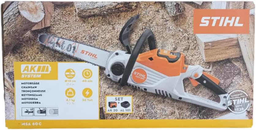 Stihl Akku-Kettensäge MSA 60 C-B Set mit Akku und Lagegerät, Batteriebetrieben