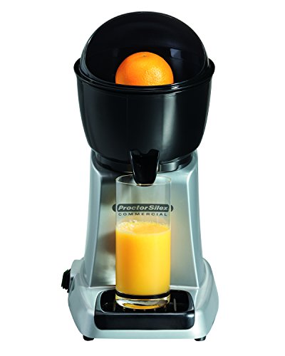 Proctor Silex Commercial 66900 Electric Citrus Juicer, 3 Reamer Sizes for Oranges, Lemons, Limes and Grapefruits, Removable Bowl, Strainer, Splashguard, Drip Tray, Black/Grey : Home & Kitchen
