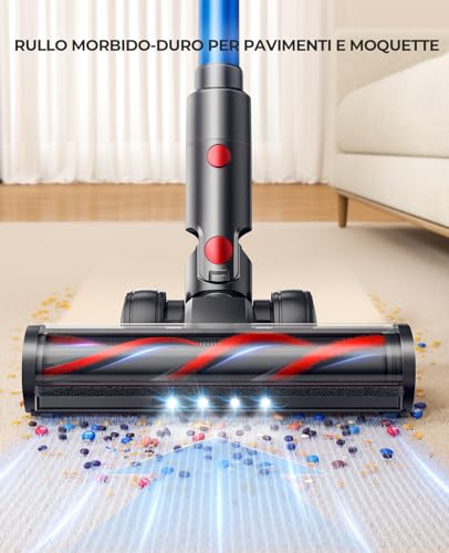 45kPa/550W/60Mins Aspirapolvere Senza Fili Potente Scopa Elettrica Senza Fili con tavoletta aromatica Aspirapolvere Verticale Anti Avvolgimento Aspira Briciole per Pavimenti/Tappeti : Amazon.it: Casa e cucina