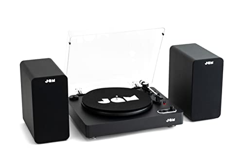 JAM Casse Altoparlanti Bluetooth   Spun Out Turntable, Giradischi Vinile Bluetooth, Impianto Stereo con Trasmissione a Cinghie : Elettronica