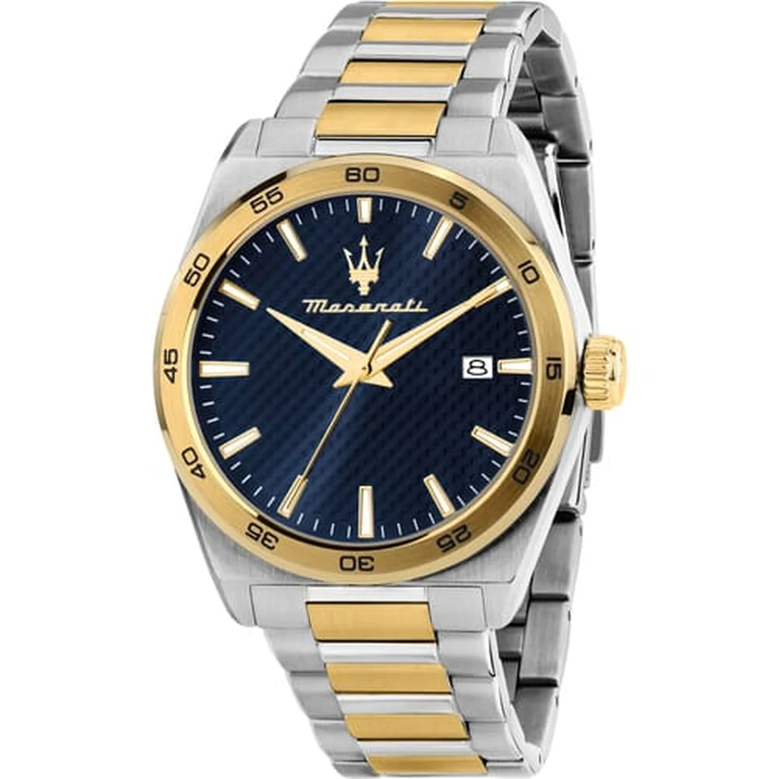 Orologio Maserati Velocit�� in acciaio bicolore con quadrante blu dettagli oro R8853152001