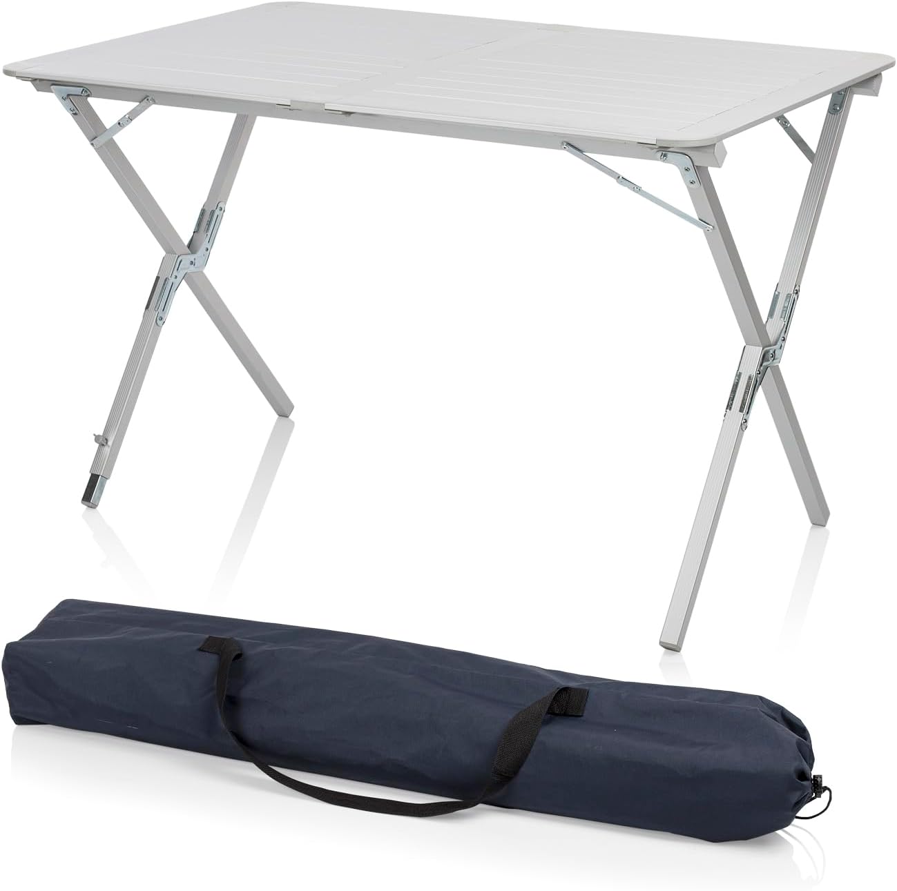 Campart TA-0413 Travel Tavolo Roll-up - Alluminio - Per 4 persone - 110 x 70 cm