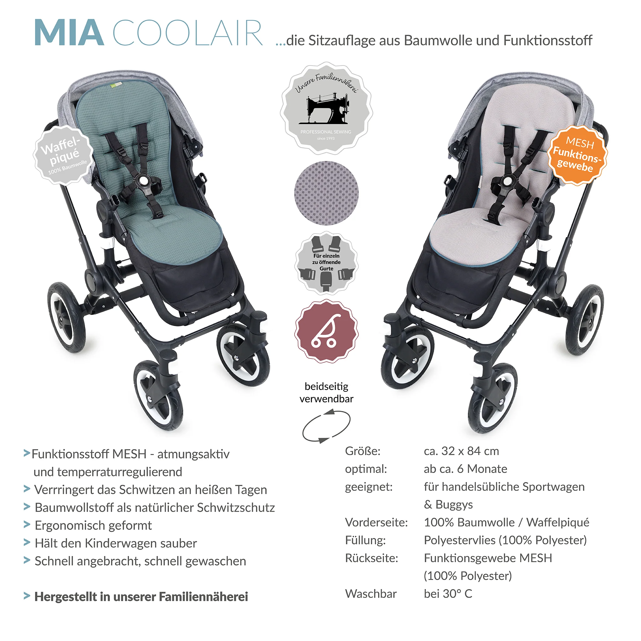 MIA COOLAIR die klassische Sitzauflage