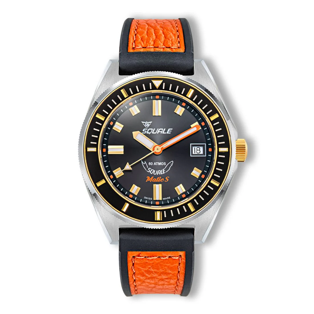 Orologio Squale Matic S nero sunray due toni sub 600mt MATICGBKBK.RLOR