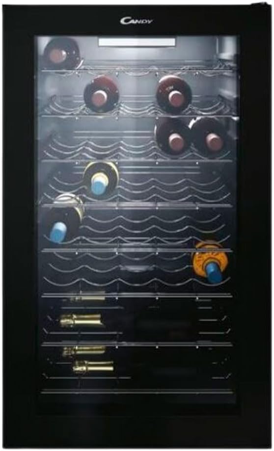 Candy DiVino, CWC 150 EM/NF, Cantina Vino, 41 bottiglie, 39 dB, APP hOn, Tecnologia Vivino, Monozona, Nero, AxLxP 84,5x49x55 cm [Classe di efficienza energetica G]