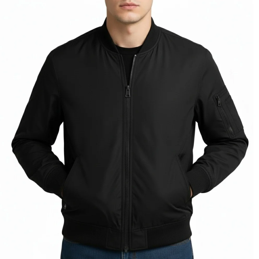 12 Pack Adult Spring Bomber Jacket in Black