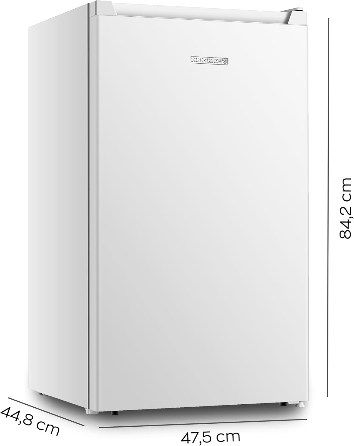 Heinrich´s Gefrierschrank 61Liter -18°C Freezer, 3x Gefrierschublade, 7 Stufen Temperaturregler, Airflow, wechselbarer Türanschlag weiß