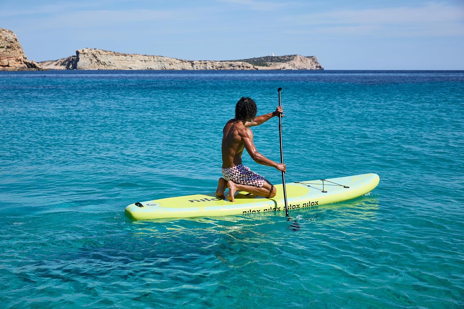 Nilox Tavola Gonfiabile per Stand Up Paddle in PVC, Completa di Accessori con Zaino, Pagaia, Pompa, Leash, 3 Pinne, Tavola da 335 x 84 x 15 cm