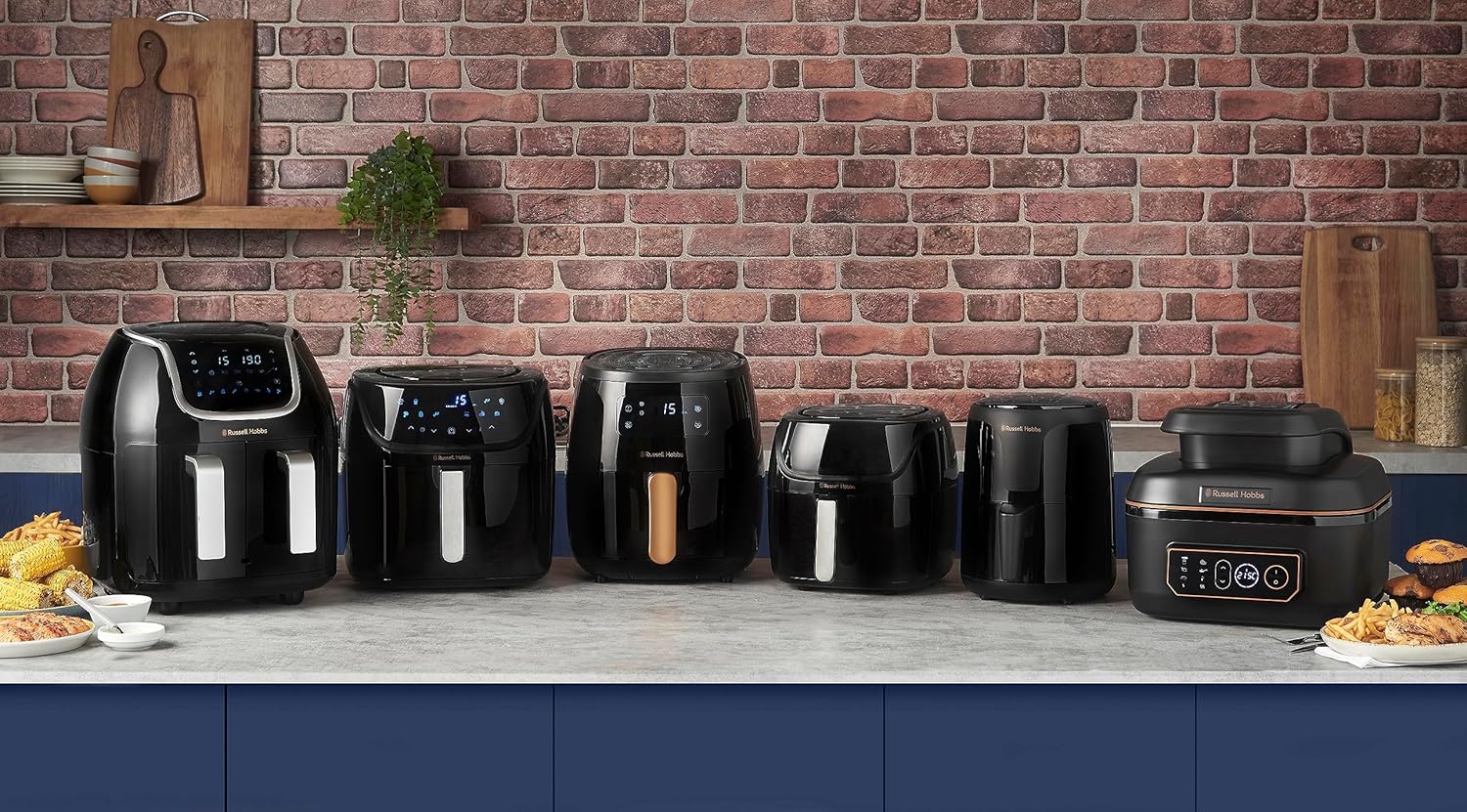 Russell Hobbs Heißluftfritteuse L 4L Rapid AirFryer [sehr kleines Gehäuse/7 Kochfunktionen/10 Programme] SatisFry (spülmaschinenfest, max 220°C, Fritteuse ohne Öl, Grillen,Backen,Braten etc) 27160-56