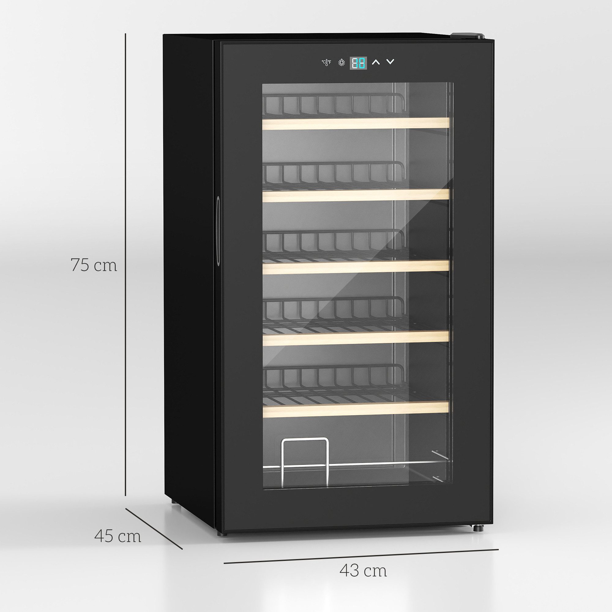 Weinkühlschrank 65 L Getränkekühlschrank, Flaschenkühlschrank, Weinklimaschrank