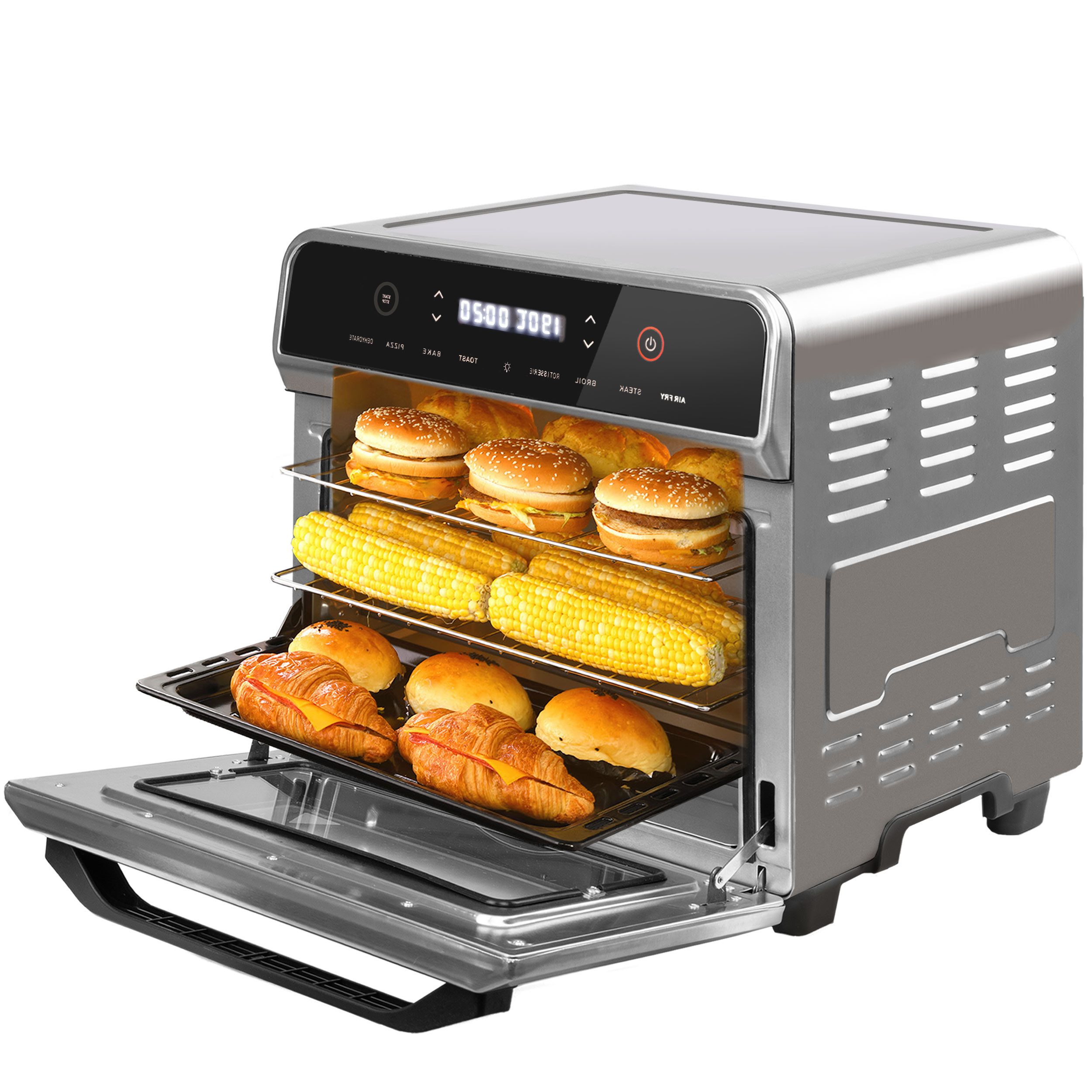 Heißluftfritteuse 18L XXL, multifunktionale Fritteuse Minibackofen, fettfreies Kochen