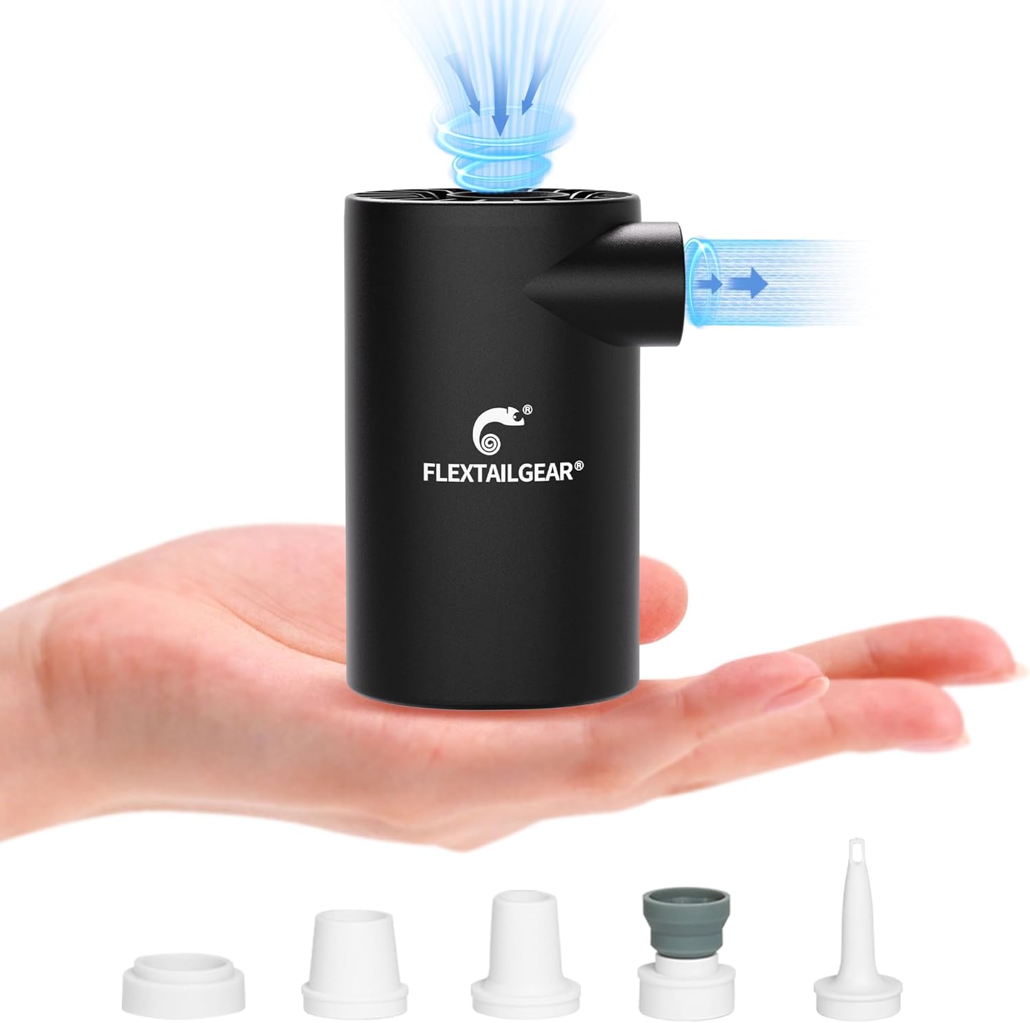 FLEXTAILGEAR Evo Pump 4500Pa, 250L/min, Pompa per Materassi, 3800mAh Pompa Elettrica Portatile, Gonfiaggio e Sgonfiaggio per Letto ad Aria