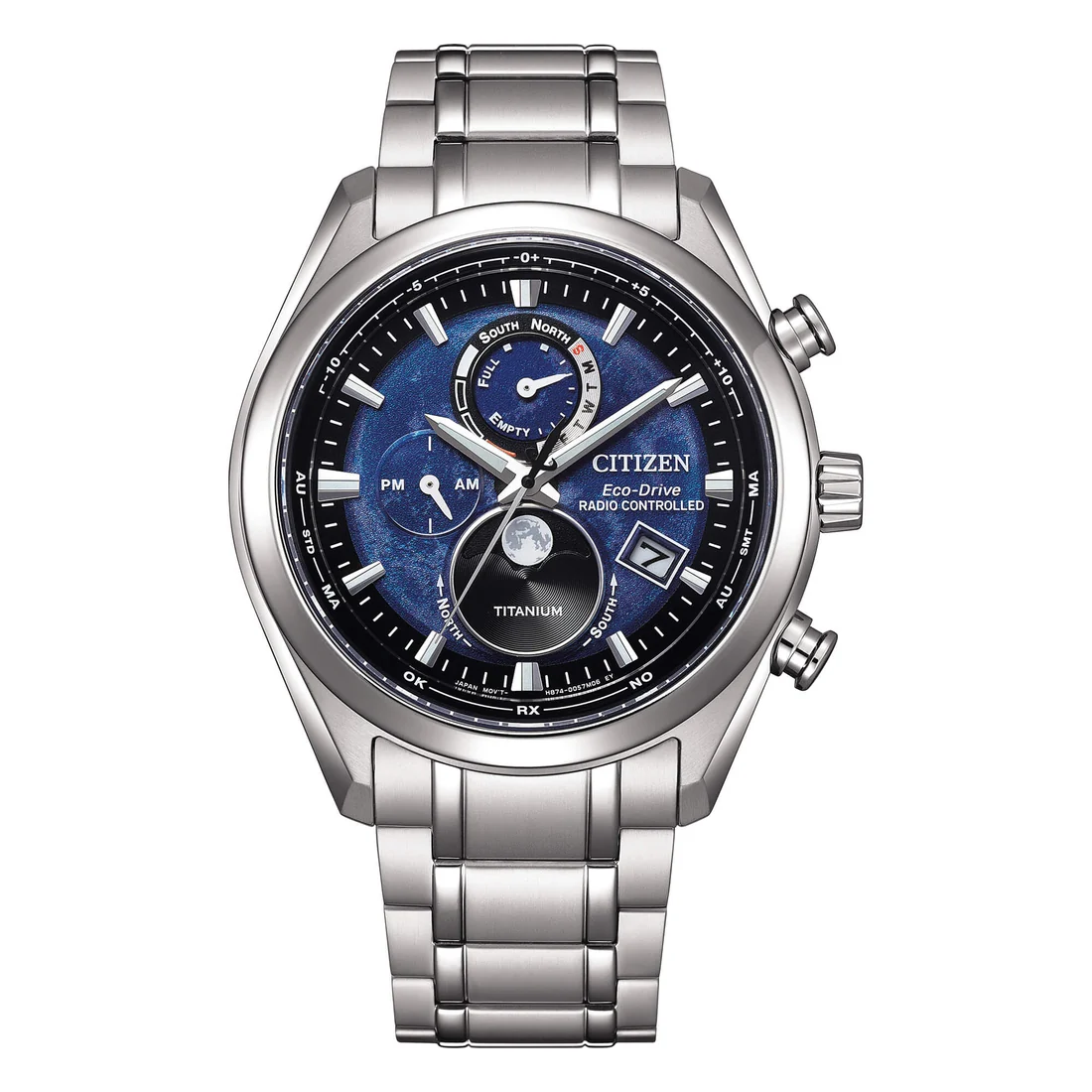 Orologio Citizen BY1010-81L radiocontrollato fasi luna blu