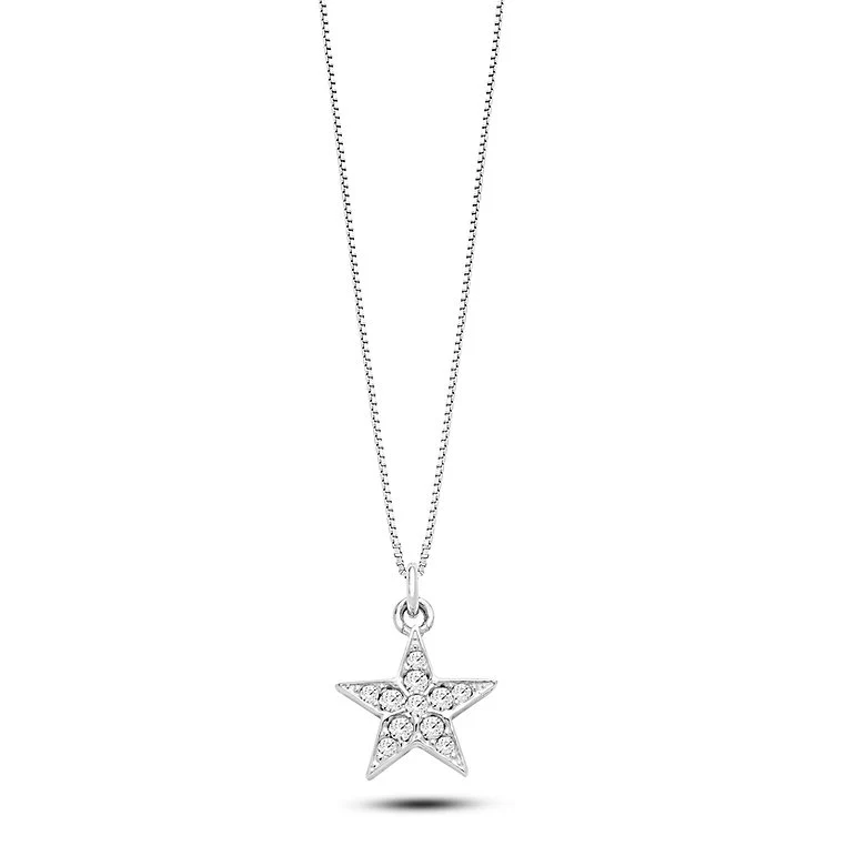 Collana Ambrosia Gioielli Stella in oro bianco 18kt - AGZ 317