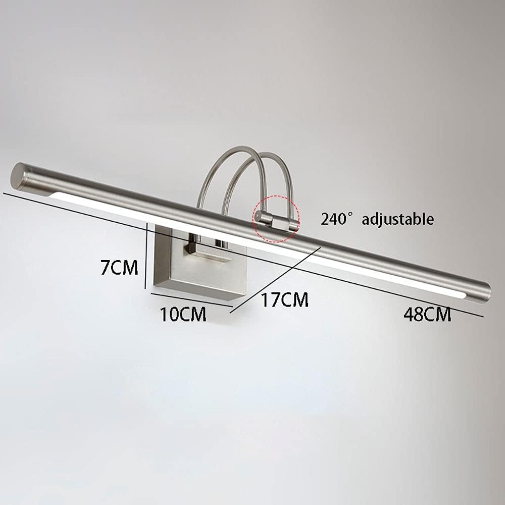 Led Spiegel Front Light, Wasserdichte Badezimmer Eitelkeit Lampe, Acryl Lampenschirm Make-Up Beleuchtung, Metall Eitelkeit Wand, Spiegel Schrank Toilettenleuchten/4000K