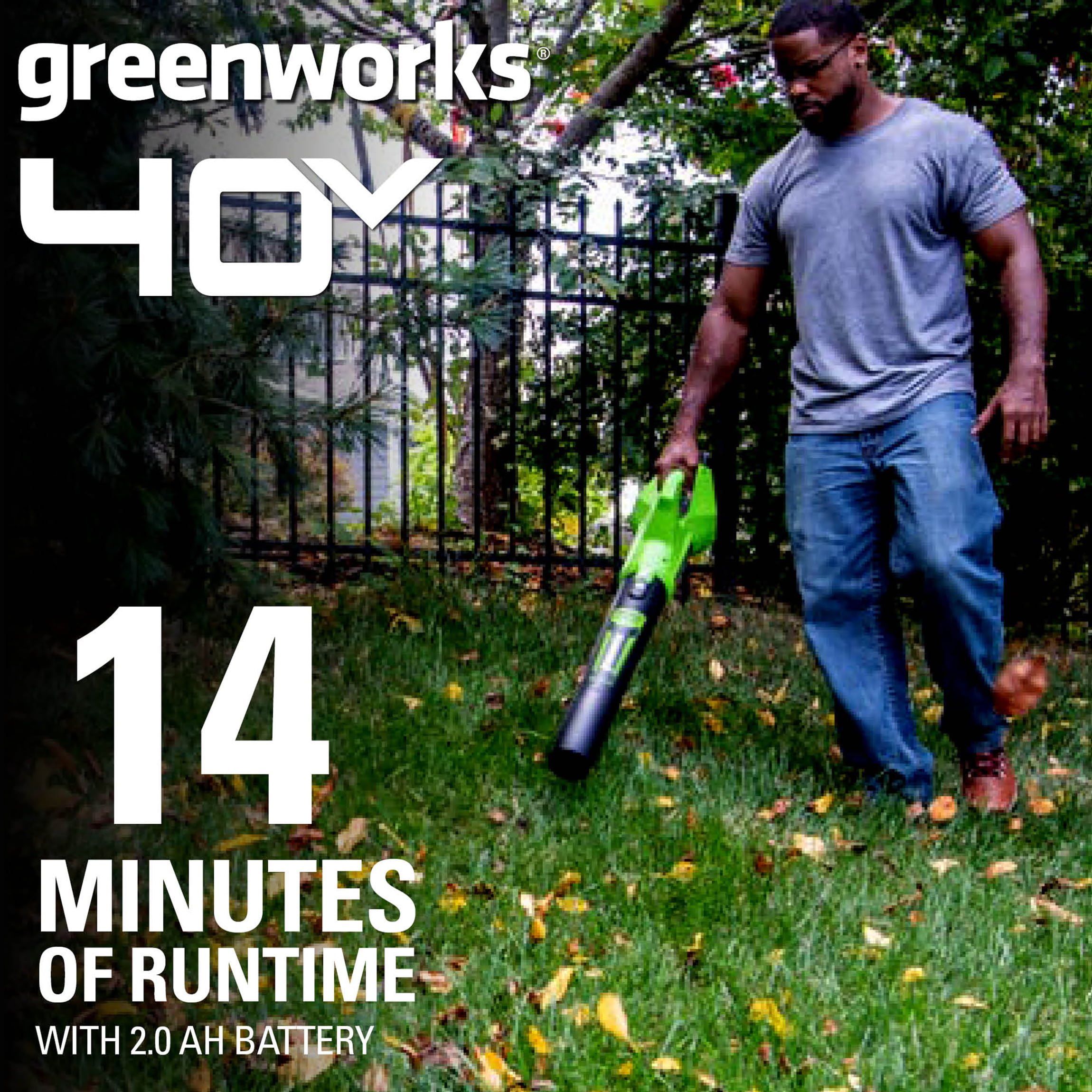 40V 350 CFM Leaf Blower With 2.0 Ah Battery, 2412002