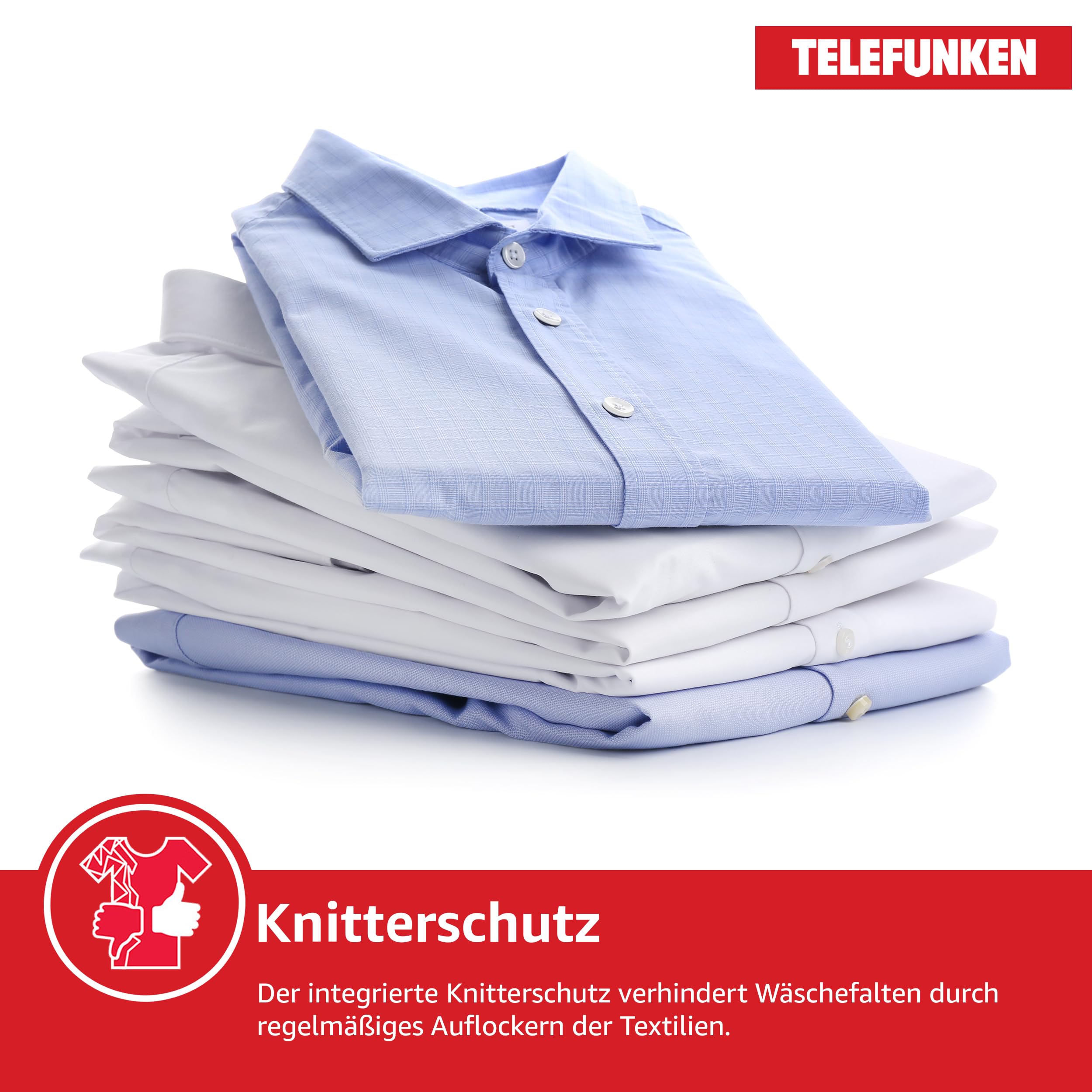 Wärmepumpentrockner 7 kg Frontlader TWP7EW mit 15 Programmen, Trommelbeleuchtung und Knitterschutz