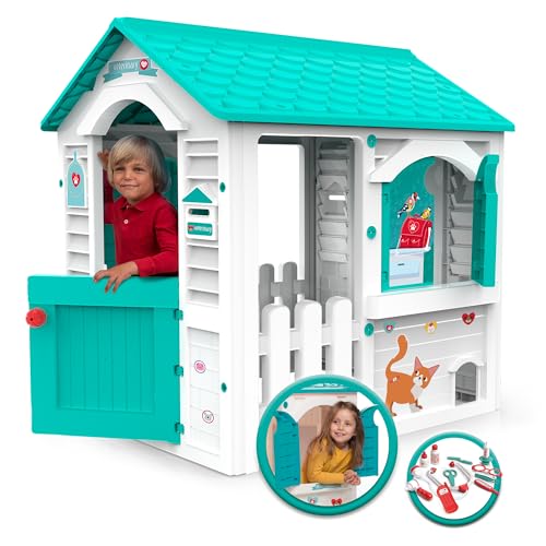 Chicos   Casetta per bambini Centro Verinario | Casetta da giardino per bambini dai 2 anni in su | Resistente e durevole | Include 11 utensili per futuri veterinari (89619) : Amazon.it: Giochi e giocattoli