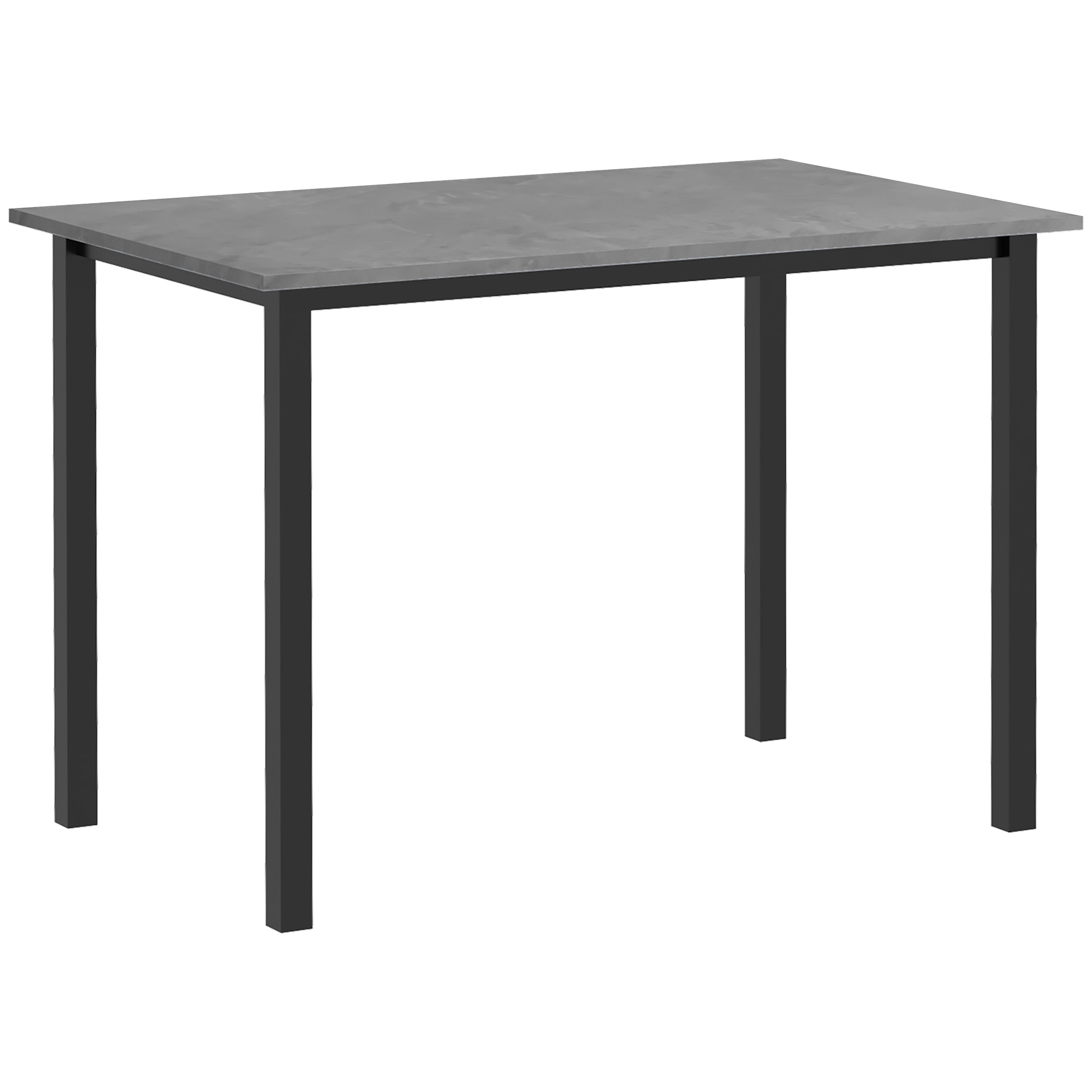 HOMCOM Esszimmertisch, Küchentisch, erweiterbar, für 6 Personen, 160x70, Dunkelgrau