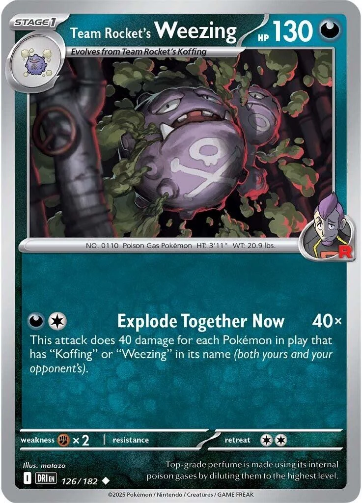 Team Rocket's Weezing (126/182) (DRI)