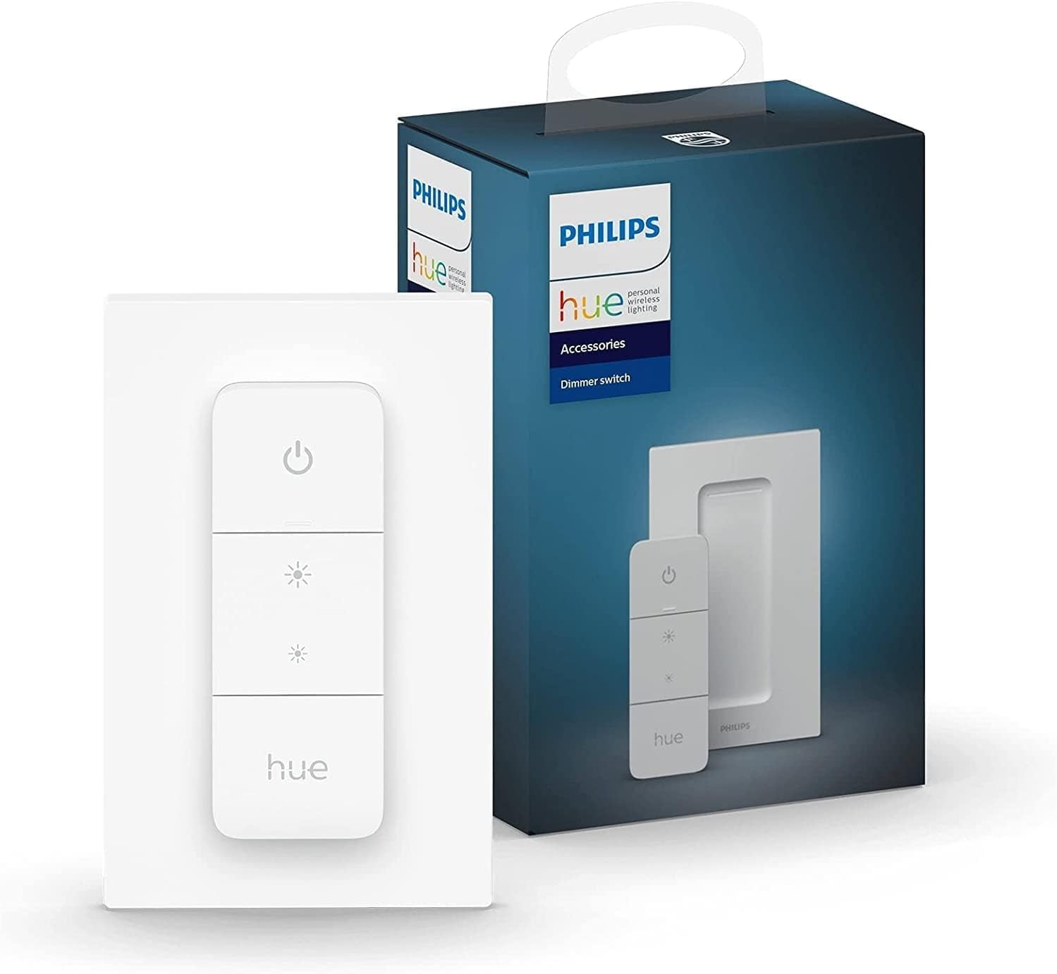 Hue White Ambiance Filament E14 LED Lampe, dimmbar, 350lm, alle Weißschattierungen, App-steuerbar, Alexa-kompatibel, Klar (6er Pack) mit kabellosem Dimmschalter für Lichtszenenabruf