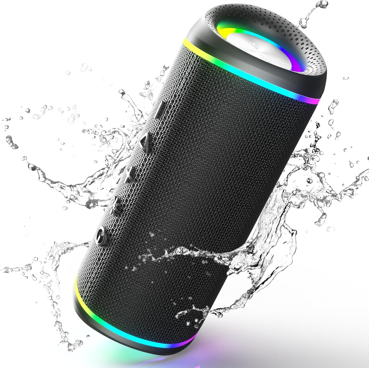RIENOK Powerful Portable Bluetooth Speaker 30W Waterproof Bluetooth 5.3 Speaker, Handsfree Calling, True Wireless Stereo, LED Light, Supports TF & Aux, Type-C Rechargeable