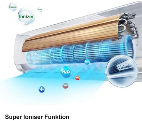 DIMSTAL 12000 BTU 3,6kW ULTRA - Split airconditioning + verwarming ECO Smart WiFi Zelfreinigend Super-ionisator Follow Me complete set stil incl. 3m leidingen