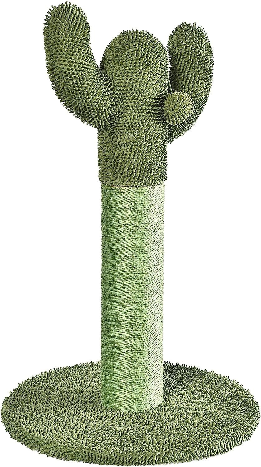 Tiragraffi per gatti da interno, standard, con giocattolo pendente, 80 cm, grigio