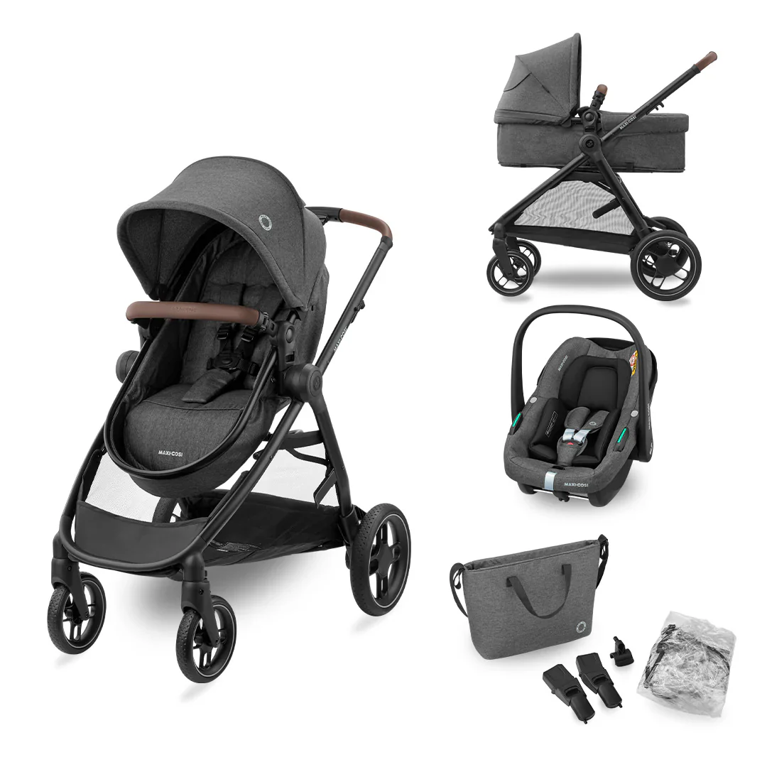 Maxi Cosi Zelia S Trio T/System – Cochecito 3 en 1 Completo y Versátil