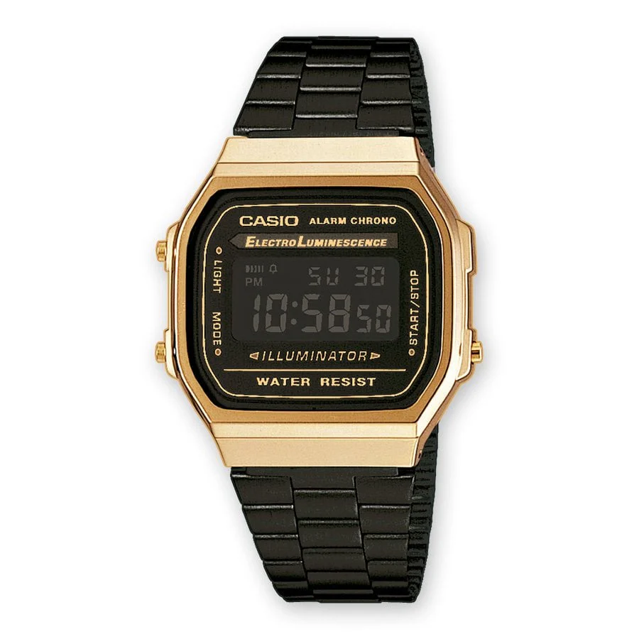 Casio vintage A168WEGB-1BEF dorato e nero