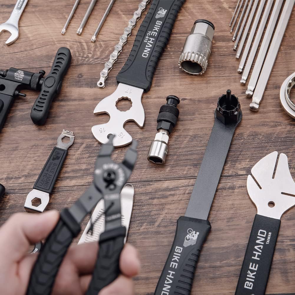 CXWXC Fahrrad Reparaturset, Tragbarer Fahrrad Werkzeugkoffer Fahrrad Werkzeug Set für Fahrrad Reifen Kette Montage Reparaturen Bike Tool Set mit Tragekoffer (Rot) (32 Teilig)