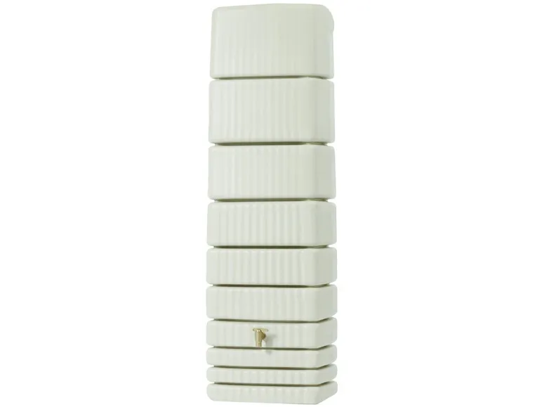 4rain Regentonne »SLIM«, 650 Liter Volumen, inklusive Auslaufhahn und Windsicherung