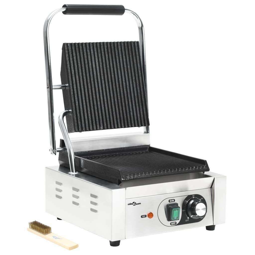 Kontaktgrill 31 x 305 x 20 cm Kontaktgrill Gerillter Panini-Grill Edelstahl 1800 W