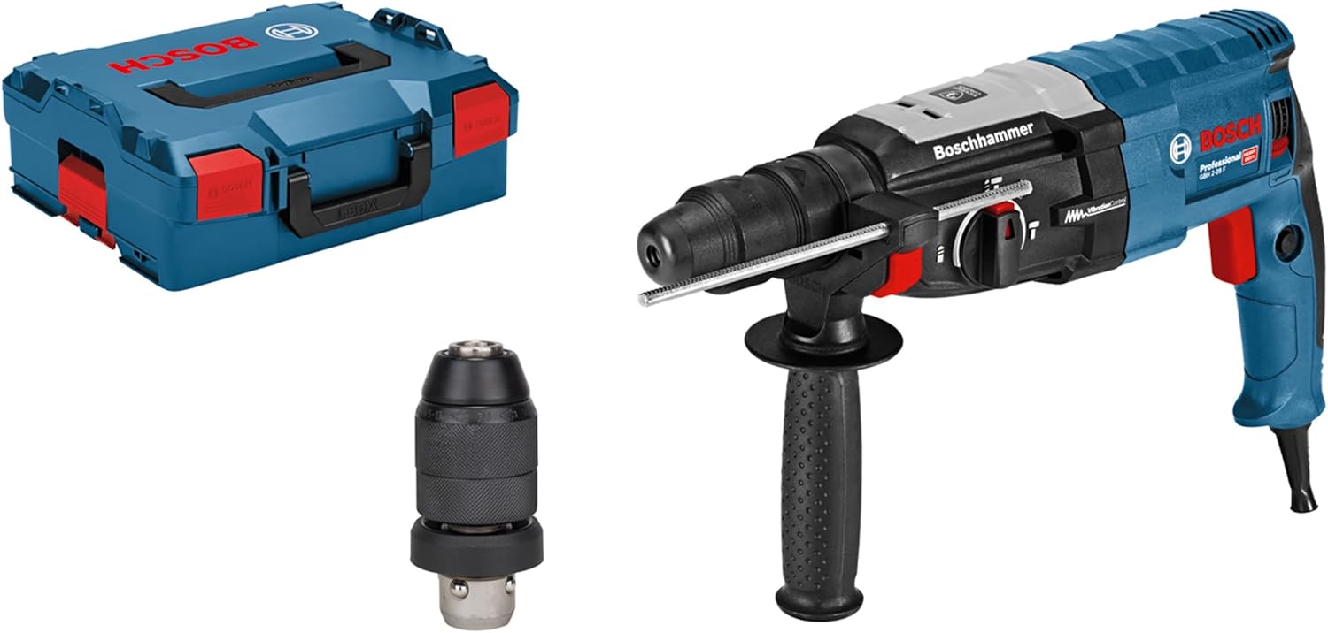 Bosch Professional 0611267601 Perforatore con Attacco Sds Plus Gbh 2-28 F, Mandrino Autoserrante 13 mm, Portautensili, Panno Macchina, in L-Boxx, 880 W, Edizione Standard