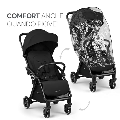 KikkaBoo Passeggino CIELA, Passeggino per bambini fino a 22 kg, Piegatura automatica, Schienale reclinabile, Leggero, Compatto, Misura Bagaglio a mano, Beige : Amazon.it: Prima infanzia