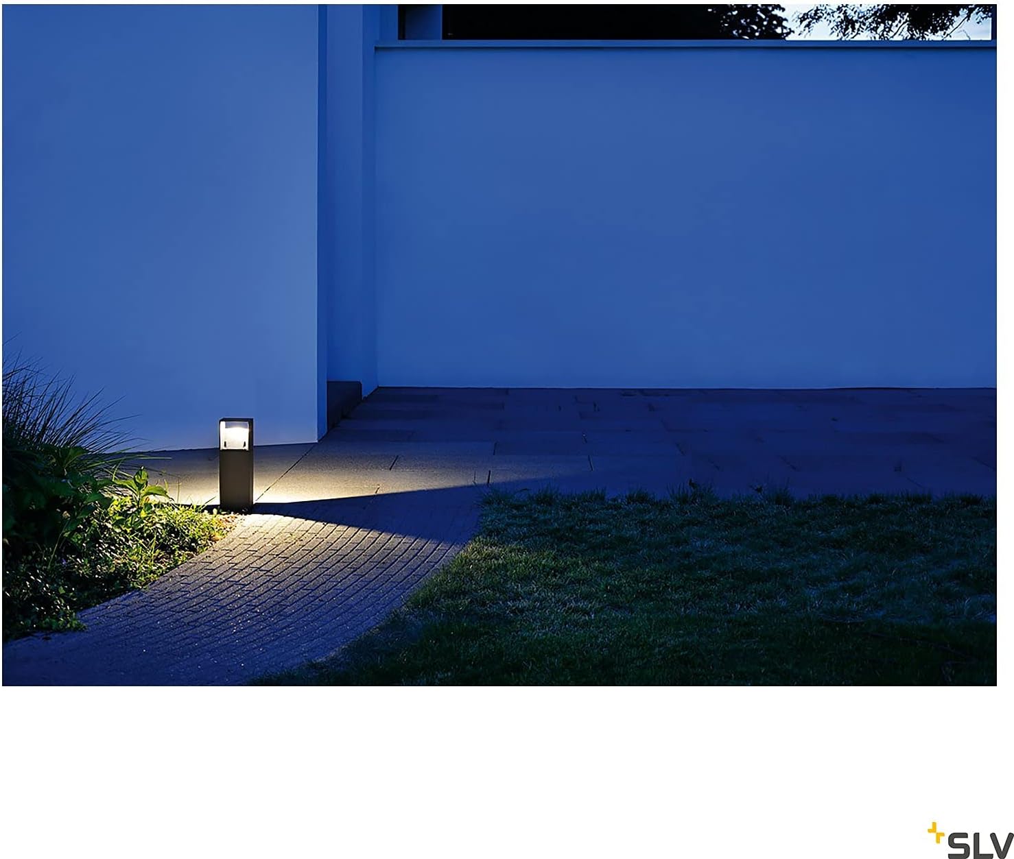 SLV LED Außen-Leuchte LOGS 40 | Design Außen-Standleuchte, stilvolle Außenbeleuchtung | Outdoor LED Wegeleuchte, Pollerleuchte, Garten-Beleuchtung, WegLampe Strahler | LED Inside 8W