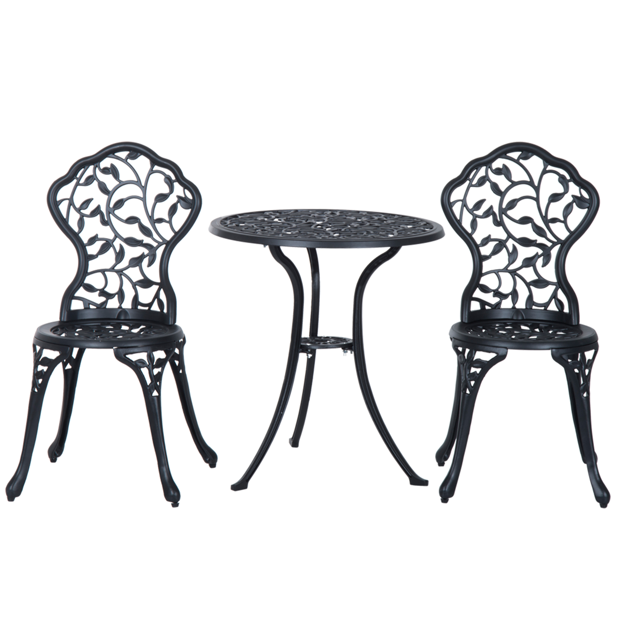 Outsunny bistroset 3 st. 60?cm x 60?cm x 65?cm