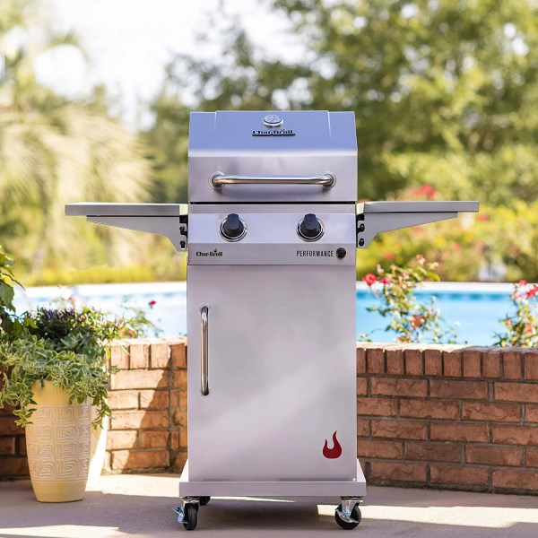 Char-Broil 463660421 Performance 2-Burner Cabinet Style Liquid Propane Gas Grill Stainless Steel